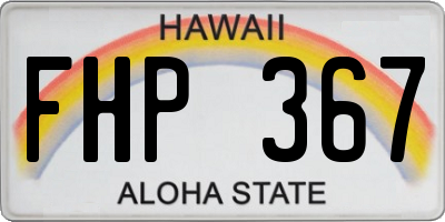 HI license plate FHP367