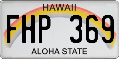 HI license plate FHP369