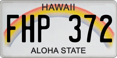 HI license plate FHP372