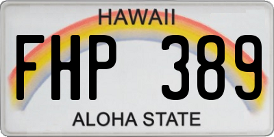 HI license plate FHP389