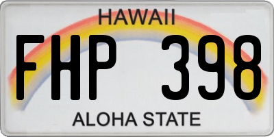HI license plate FHP398