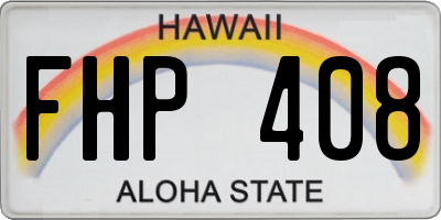 HI license plate FHP408