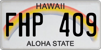 HI license plate FHP409