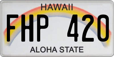 HI license plate FHP420