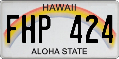 HI license plate FHP424