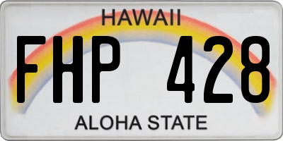 HI license plate FHP428