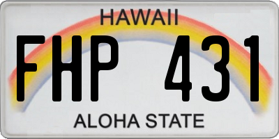 HI license plate FHP431