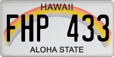 HI license plate FHP433