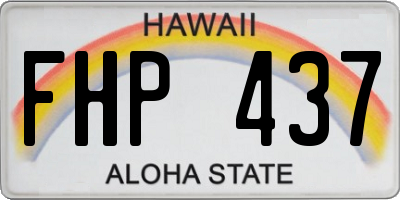HI license plate FHP437
