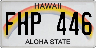 HI license plate FHP446
