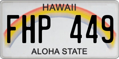 HI license plate FHP449