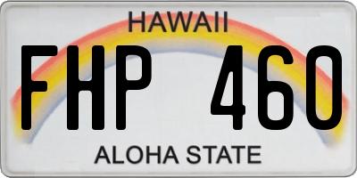 HI license plate FHP460