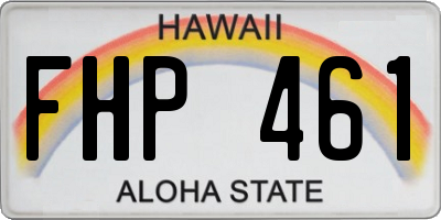 HI license plate FHP461