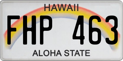 HI license plate FHP463