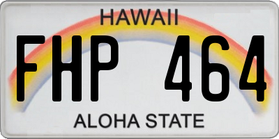 HI license plate FHP464