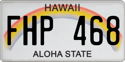 HI license plate FHP468