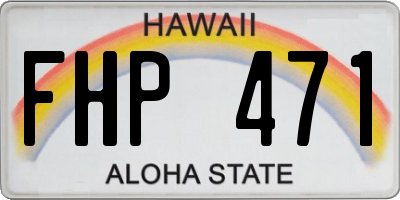 HI license plate FHP471