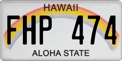 HI license plate FHP474