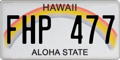 HI license plate FHP477