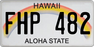 HI license plate FHP482