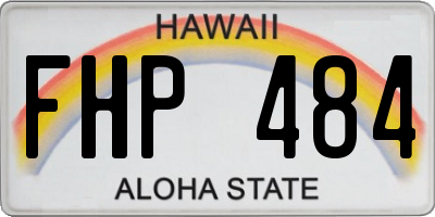 HI license plate FHP484