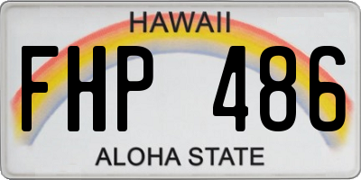 HI license plate FHP486