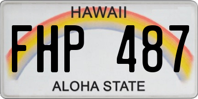 HI license plate FHP487