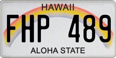 HI license plate FHP489