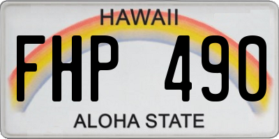 HI license plate FHP490