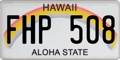 HI license plate FHP508