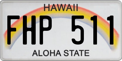 HI license plate FHP511