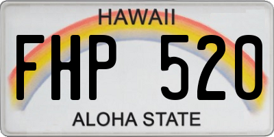 HI license plate FHP520