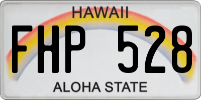 HI license plate FHP528