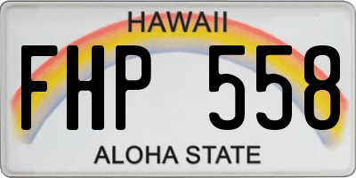 HI license plate FHP558