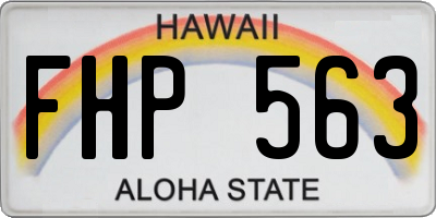 HI license plate FHP563