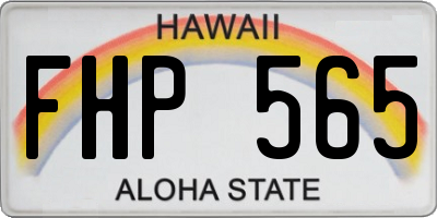 HI license plate FHP565