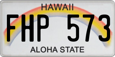 HI license plate FHP573
