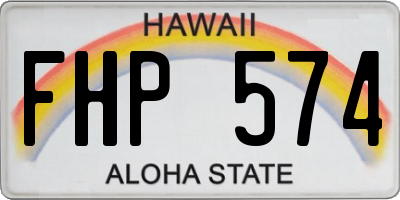 HI license plate FHP574