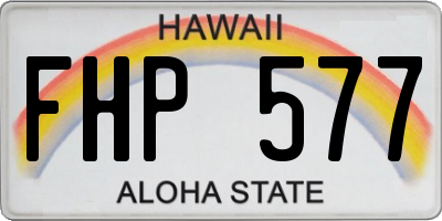 HI license plate FHP577