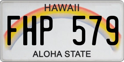 HI license plate FHP579