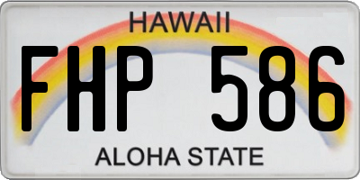 HI license plate FHP586