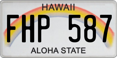 HI license plate FHP587