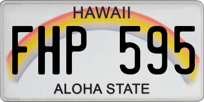 HI license plate FHP595