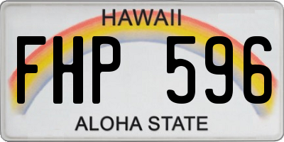 HI license plate FHP596
