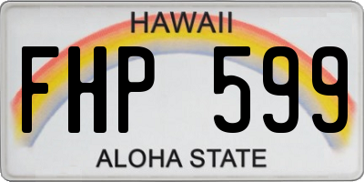 HI license plate FHP599