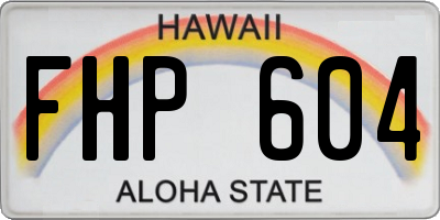 HI license plate FHP604