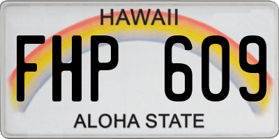 HI license plate FHP609