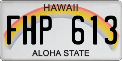 HI license plate FHP613