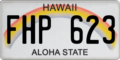 HI license plate FHP623