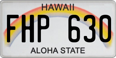 HI license plate FHP630